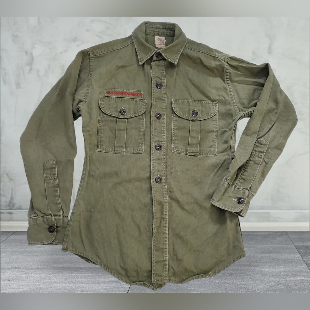 Vintage Boy Scouts of America Official Shirt Sanforized / Jr. Size